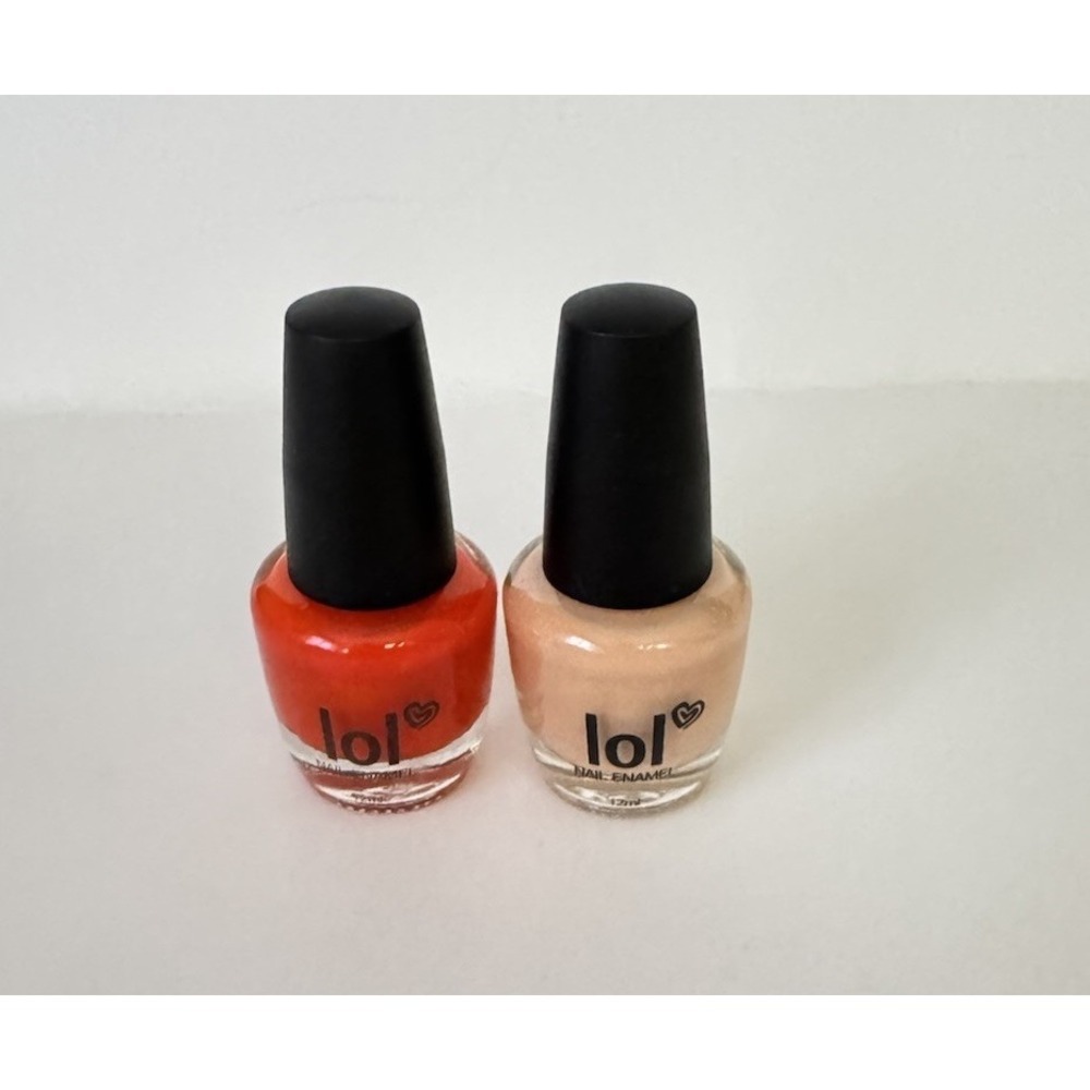Lot of 2 LOL Nail Enamel Polishes – Orange Shock & Peach Ranch – 12ml Each - Picture 3 of 4